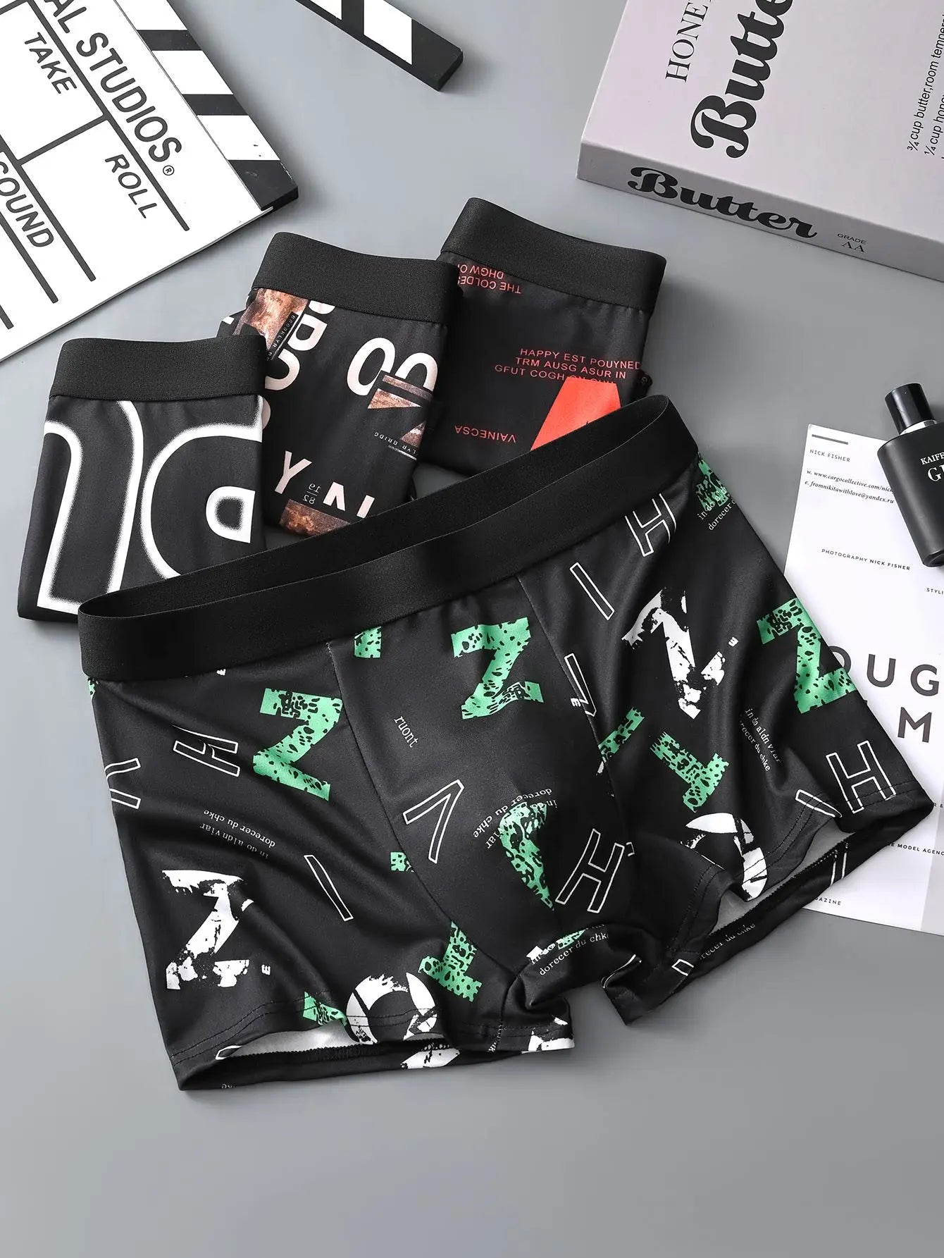 4 Pieces of Men's Underwear Fashionable Trendy Boxer Briefs Comfortable Breathable Soft Loose Athletic Casual Men's Pants